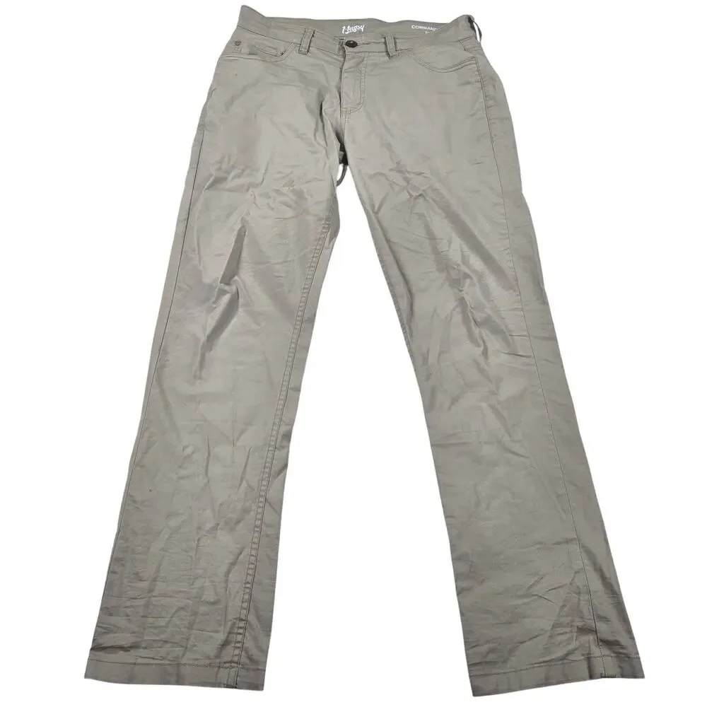 Mugsy‎ Tan Khaki Casual Stretch Chino Commanders Pants Men's Size 30